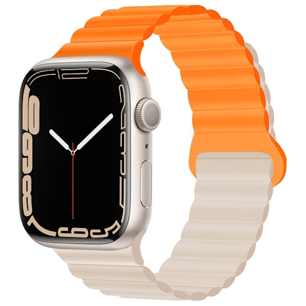 Kellon ranneke Apple Watch iWatch 38/40/41/42mm 8 oranssi tähtikirkkaalla