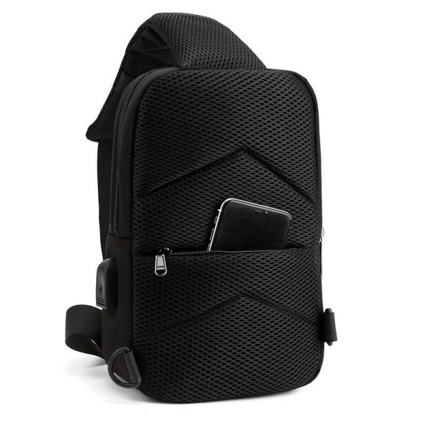 Muoti Outdoor Messenger Laukut Vedenpitävä Olkalaukku Rintalaukku 20301 chest bag Black
