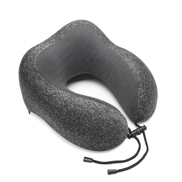 Blød behagelig rejsepude opbevaring nakkepude Magnetisk klud U-formet memoryskum Cationic black Gray High density neck pillow