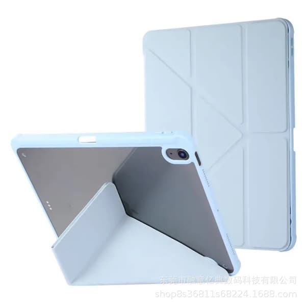 Stilig etui for iPad 10 2022 Hvit Isblå Folding Full Stropp