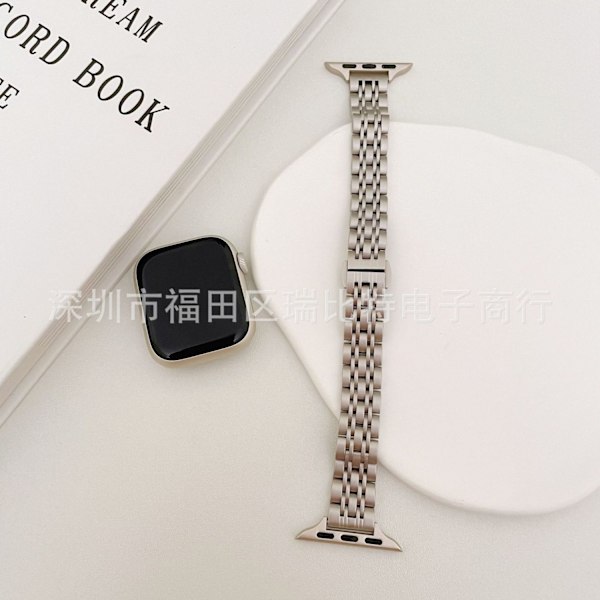 Klockarmband för Apple Watch iWatch 1/2/3 generation 42mm/44/45/46/49mm universal fint sju pärlor