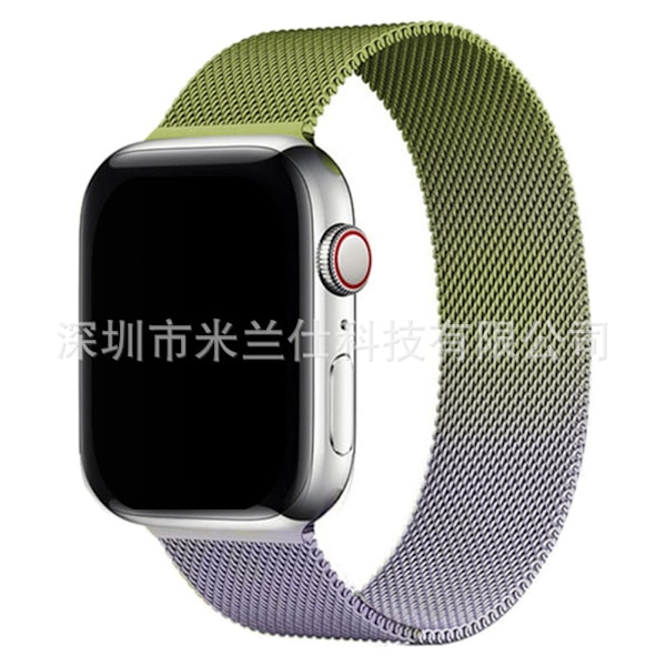 Kellon ranneke Apple Watch iWatch 38/40/41/42mm - S10 29 gradientti vihreä violetti