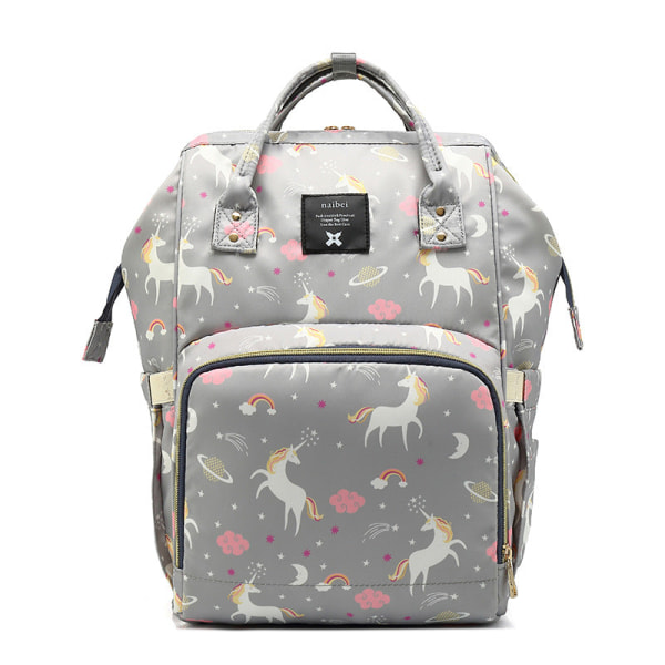 Pusletasker Mommy Bag Multi-Function Stor Kapacitet Vandtæt Fashion Rygsæk Multi-Function Pink Pony