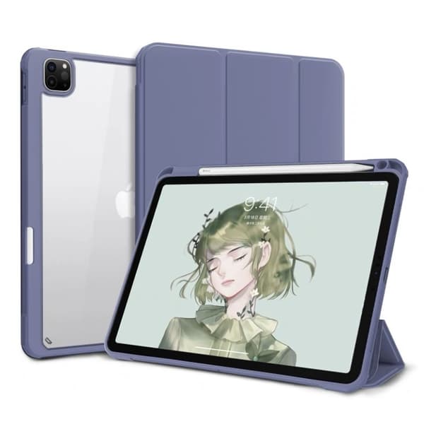 Stilfuldt etui til iPad mini6 8.3\" lavendelgrå rem