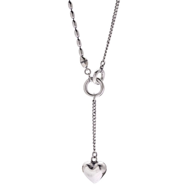 S925 sølv halskæde Klassisk mors dag gave til kvinder og piger hjerte form XL25