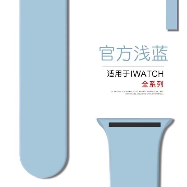 Urrem til Apple Watch iWatch 42/44/45/49mm Extended S10 46 Official Lyseblå