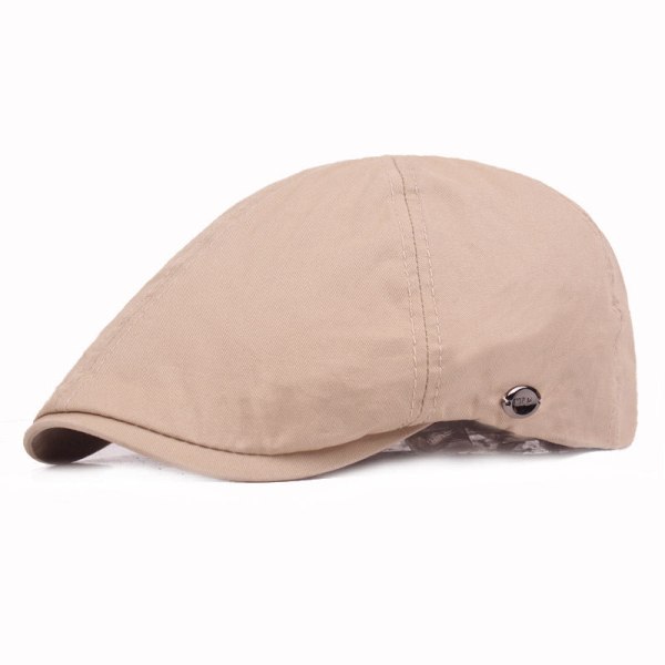Beret Hat Cotton Beret Men's Advance Hats Autumn Winter Hat College Style Peaked Cap Women's Hat Beige M（56-58cm）