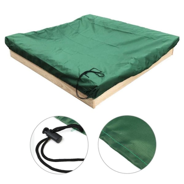 Firkantet Oxford Cloth Cover Sandbox Vanntett Cover Sandbox Grønn 120x120cm Default Title