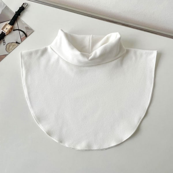 Women's fake collar Detachable half Korean Style Versatile Inner Match Sweater Decoration  Artifact Warm Scarf Neck Protection Deep khaki