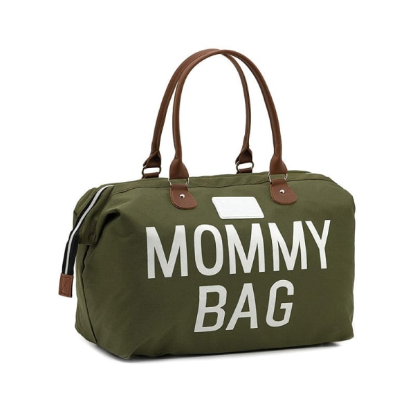 Pusletasker Mommy Bag Multi-funktionel stor kapacitet Fashion Travel Håndtaske Khaki Green With urine pad