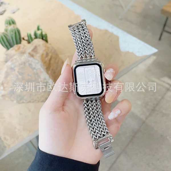 Klockarmband för Apple Watch iWatch 38/40/41/ 10:e generationen 42mm silver