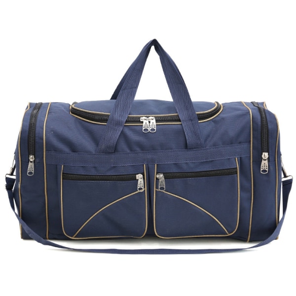 Rygsæk Bagagetaske Foldbar sportstaske Oxford Cloth Bærbar Messenger Bag med stor kapacitet Blue 30 inches