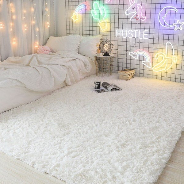 Badmatta Halkfri Absorberande Dusch Badrumsmatta Matta Girl Plysch Light bean paste red 40x60CM
