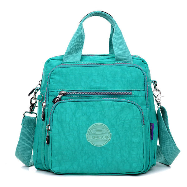 Nylon taske Skulder Messenger Bag Bærbar kvinders rygsæk dametaske Lake water green Color