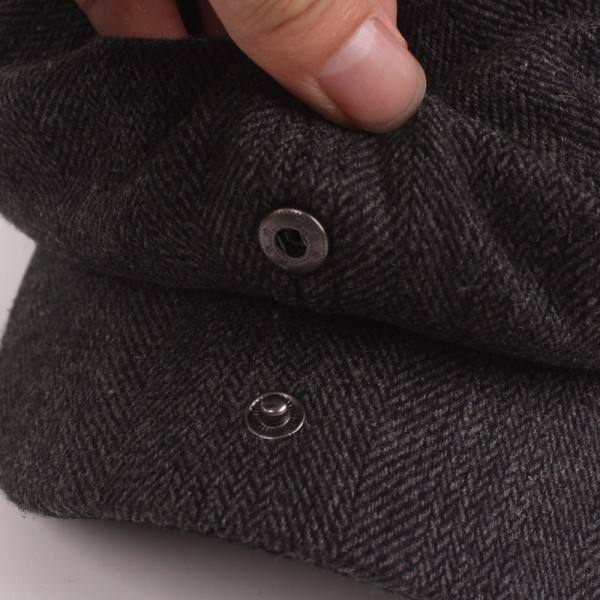 Beret Hat Herringbone Octagonal Cap Men Beret Autumn Winter Thickened Hat outside Peaked Cap Old Hat Light gray M（56-58cm）