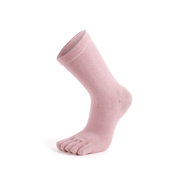 2 par mellemrør splittå slidbestandige silikone skridsikre yoga pilates sokker, bomuld flerfarvet Pink