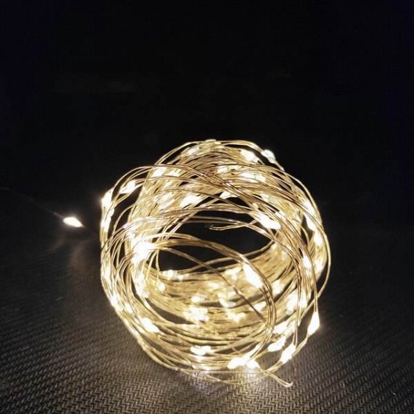 Romantisk 10M LED-guirlande snoreforsyninger DIY Fairy Lights til Glas Craft Flaske Bryllups fødselsdagsfest dekoration Baby Shower warm 1m 10led