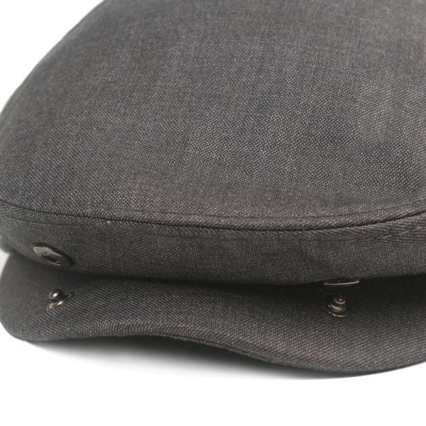 Barettihattu Keski-ikäisten vanhusten hatut Miesten cap Kevät ohut baretti Advance-hatut Monochrome dark gray 56cm