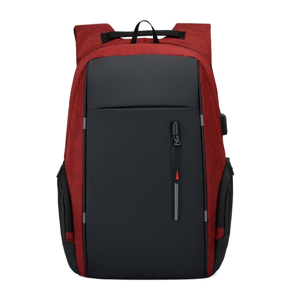 Menn Ryggsekk Skulderveske Laptop Bag Stor kapasitet Red