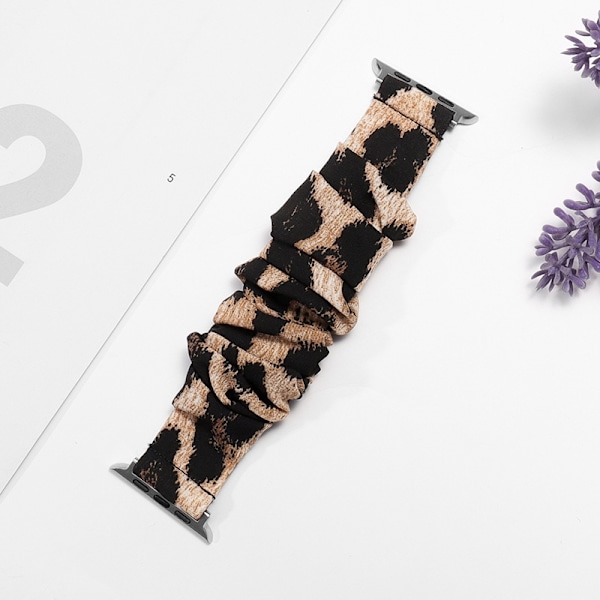 Klockarmband för Apple Watch iWatch 38/40/41/42MM brun leopardtryck-28