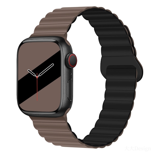 Urrem til Apple Watch iWatch 38-41 S10/42mm hvid æske Chokolade med sort