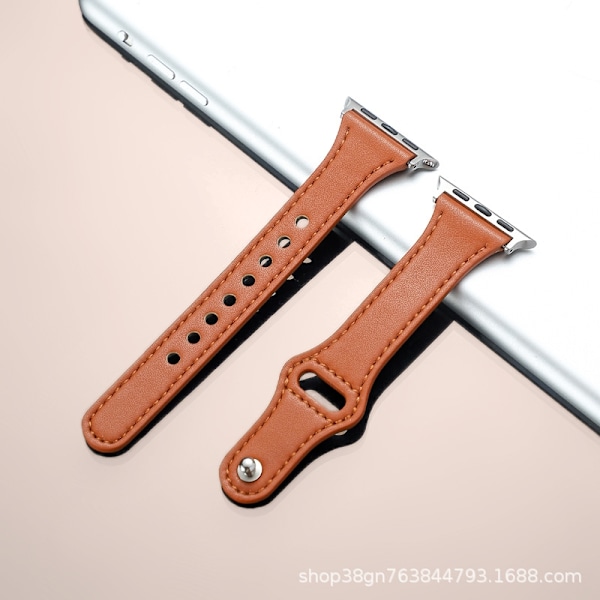 Kellon ranneke Apple Watch iWatchille 38-40-41mm PG-Oranssi-Yksittäinen naula pieni vyötärö