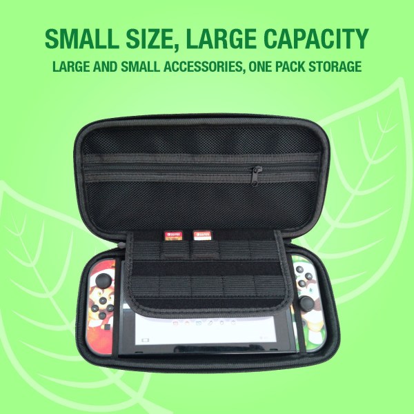 Til Switch Game Console Lynlås Opbevaringspose Interlayer Card NS Host Portable Storage Green Edge