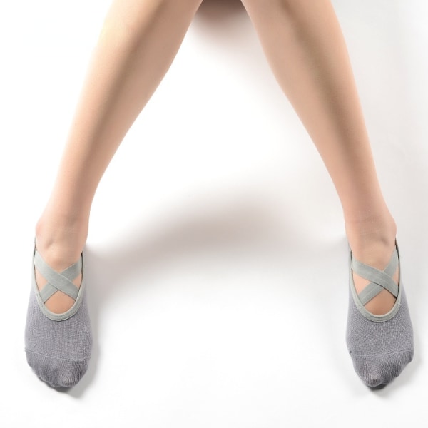 5 par ryggløs ballett dame silikon sklisikker yoga pilates sokker, bomull  flerfarget valgfritt Deep hemp 35-38 92c9 | Deep hemp | 35-38 | Fyndiq
