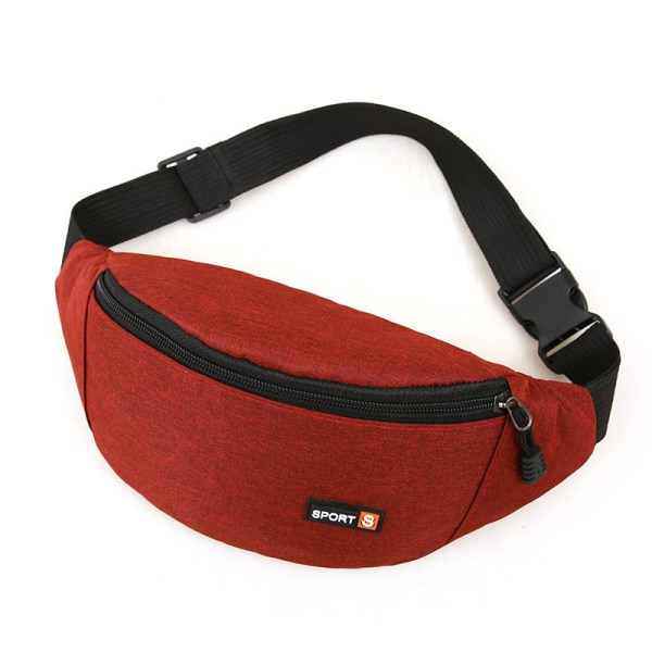 Mænd kvinder Fanny Pack taljetaske Mænd udendørs sport og afslappet bryst Mænd og kvinder tætsiddende vandtæt Red