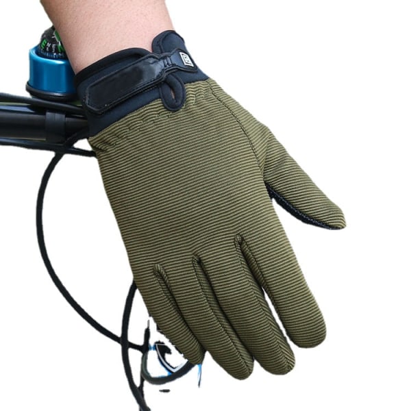 Naiset Miesten Pyöräilyhanskat Tactical Full Finger Outdoor Vuorikiipeily Thin Field Battle Army Green M