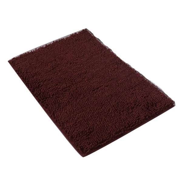 Bath Mat Non Slip Absorbent Shower Bathroom Rug Carpet Chenille Camel 50*80cm