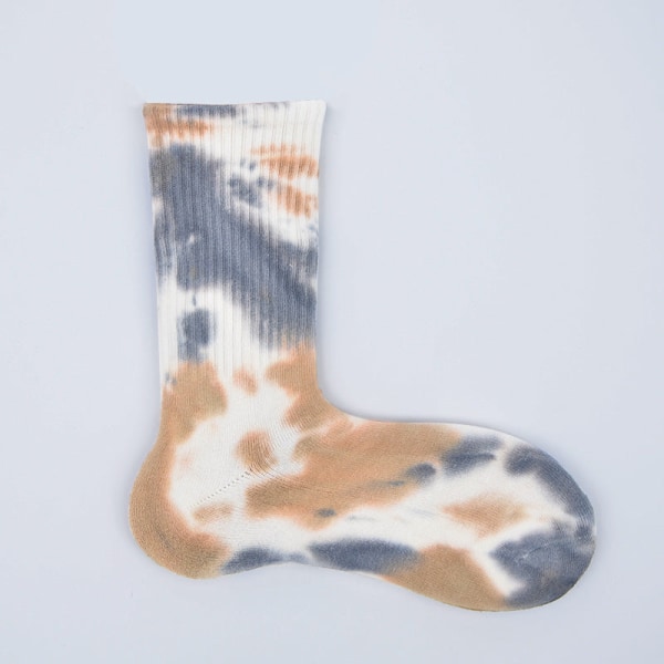 Trendy 2 par voksne sokker for menn og kvinner Tie-Dye atletisk sokker 7 37-43