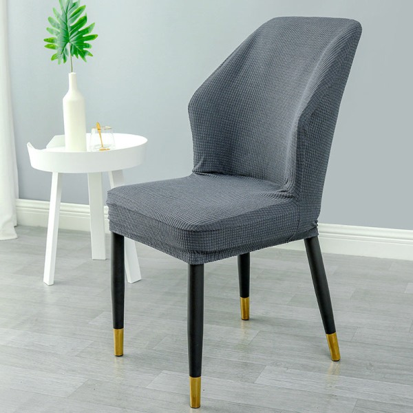 Sofa Stoltrekk Ensfarget Elastisk Vanntett Prinsesseformet Stoltrekk Dark gray Chair cover