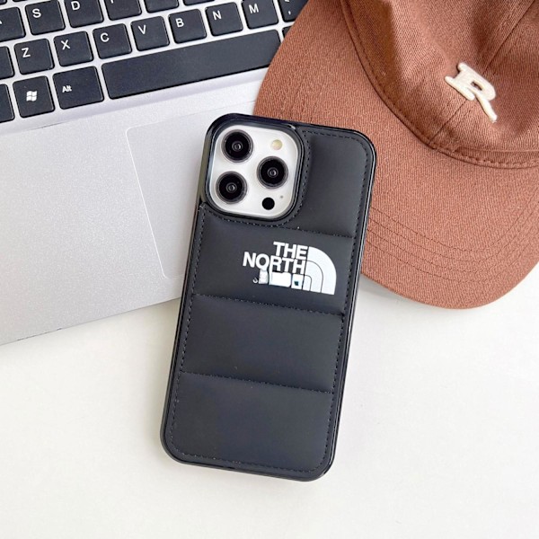 Etui til iPhone 14PROMAX Stor hull bomullsfylt dunjakke svart bak trendy merke bomullsfylt