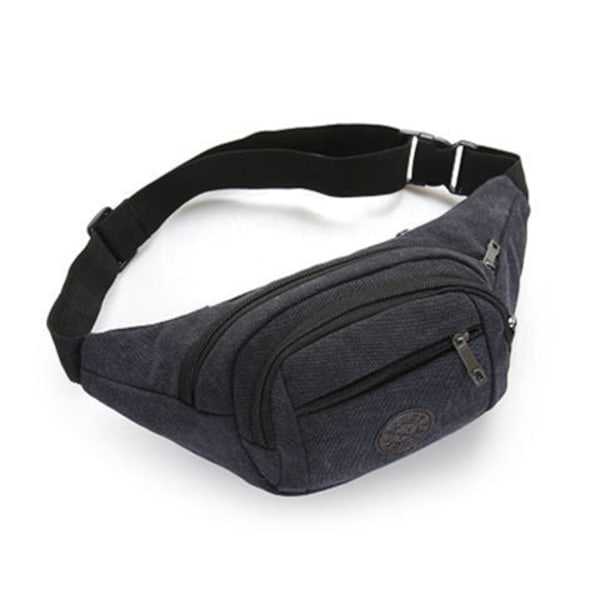 Menn kvinner Fanny Pack midjeveske One-Skulder Outdoor Casual Canvas Multifunksjonell ryggsekk Crossbody menn Black garden bid Other