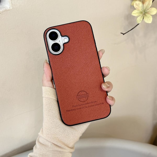 Kotelo iPhone 15 Pro Max -puhelimelle, ruskea, ihoystävällinen nahka