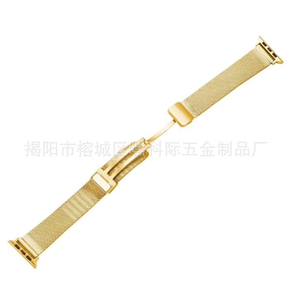 Urrem til Apple Watch iWatch 42/44/45/49mm Herre Magnetisk Spænde Guld