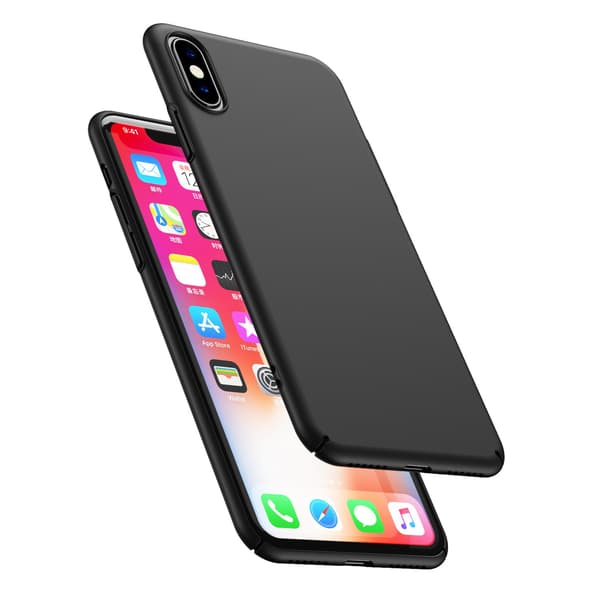 Etui til iPhone 17 Stor Hul Sort Fuld Dækning Mat Hård