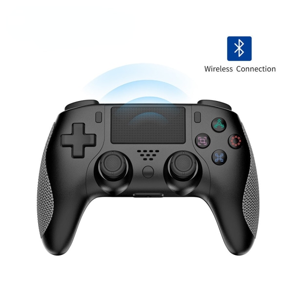 Vibration PS4/Slim/Pro Gamepad P4 trådløs håndtaksstropp seksakset kroppsfølingsfunksjon White and Black