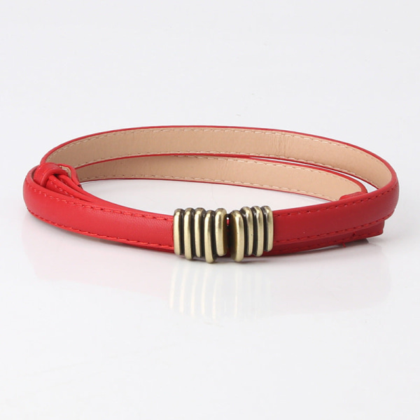 Damebelter Trendy Stilig justerbar beltekjoledress dekorativt lite belte sommer retro lite belte Red