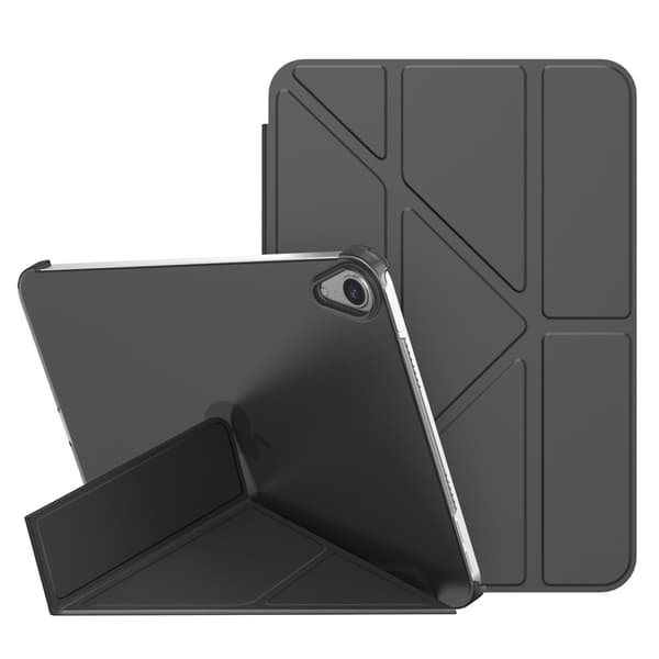 Stilfuldt etui til iPad 5/6/9.7\" sort multi fold hård Transformers læder