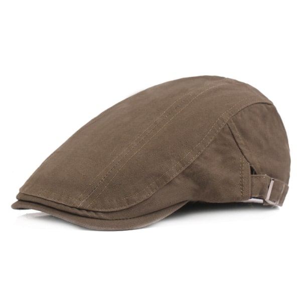 Baskerhatt 2022 Vår sommar Ren bomull Monokrom Casual Varm cap Brown Adjustable