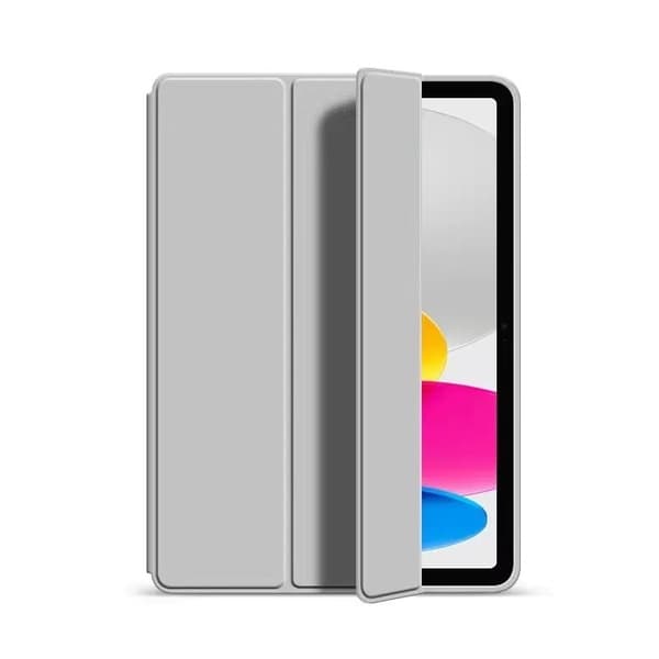 Stilfuldt etui til iPad mini 12345 grå \"tri fold stand fully ed soft
