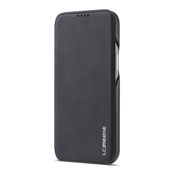 Etui til iPhone 14 222 sort flip læder kort