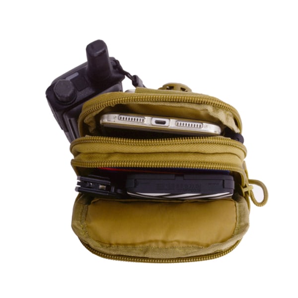 Män kvinnor Fanny Pack Midjeväska Vattentät Kamouflage Bergsbestigning Pannier Kamouflage Utomhussport Mobiltelefon Taktisk Below 20L Khaki