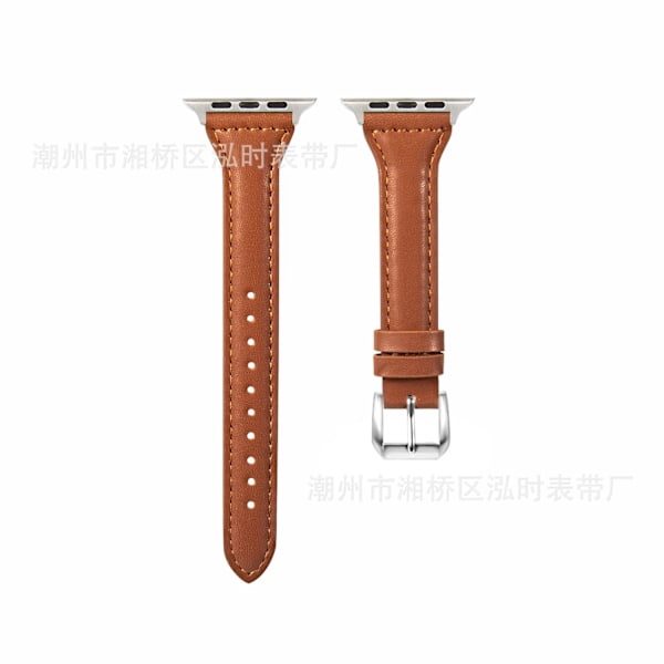 Klockarmband för Apple Watch iWatch 38/40/41/42 10:e generationen mm brun