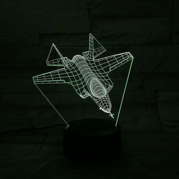 Uusi Space Fighter Series 3D pieni yölamppu LED värikäs USB Ta
