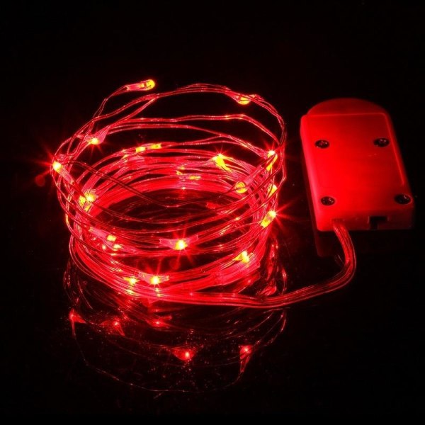 100Led 10M kobbertråd Solcelledrevet belysningslamper til juletre Utendørs fest Hagedekor MultiColor 10m