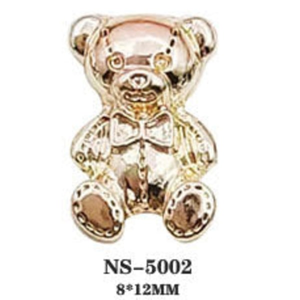 Negledekorasjoner for Nail Art Bear Love Legering Manikyr Smykker Diamond Pearl NS-5002