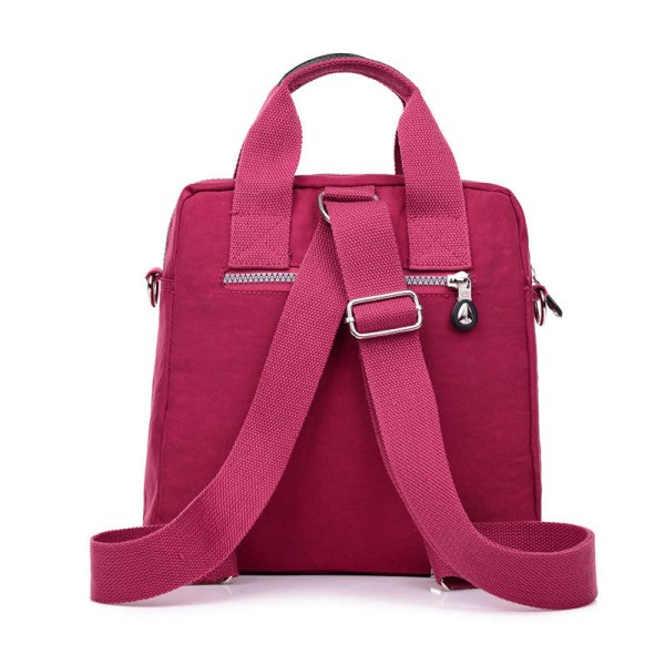 Kvinder Dame Håndtaske Skulder Messenger Bag Nylon Stof Håndtaske Rose Red